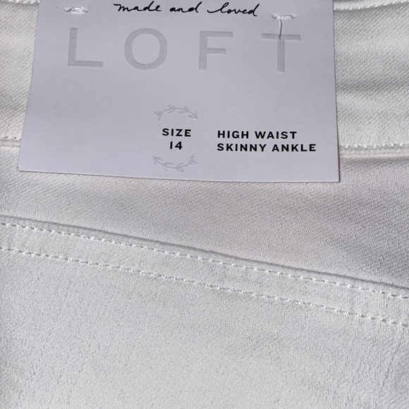 LOFT Plus High Waist Skinny Jeans in White, NWT - Picture 12 of 14
